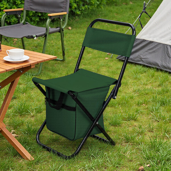 1PC Folding Chair with Storage, Foldable Fishing Seat Lightweight Chair, Portable Chair Home, Small/Large More Colors