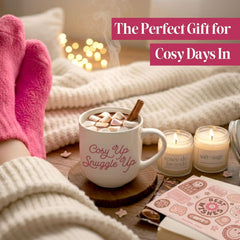 Mother'S Day Gift for Her - Birthday Pamper Gifts for Women with Scented Candle, Pink Socks, Hot Chocolate Sachet, Best Wishes Card, Self Care Box, Gifts for Mum, Hot Chocolate Gift Set