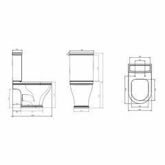 Tavistock Ashby Open Back Toilet with Cistern and Seat