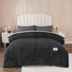 1pc Thickened Soft Plush Comforter - Machine Washable Quilted Polyester Winter Bedding, Cozy All-Season Warmth, Beige Plaid Design for Minimalist & Country Bedrooms, Ideal Luxury Bedding & Rustic Style Decor