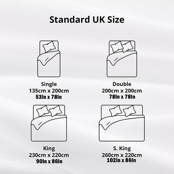 Tog 15 Bedding Grid Quilted Duvet- Ultra-Sof, Warm And Fluffy (White, All Size, Single 135x200cm/ Double 200x200cm/ King 230x220cm/ Supe King 260x220cm)