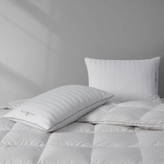 Hotel Grand Feather & down Rolled Pillow, 2 Pack