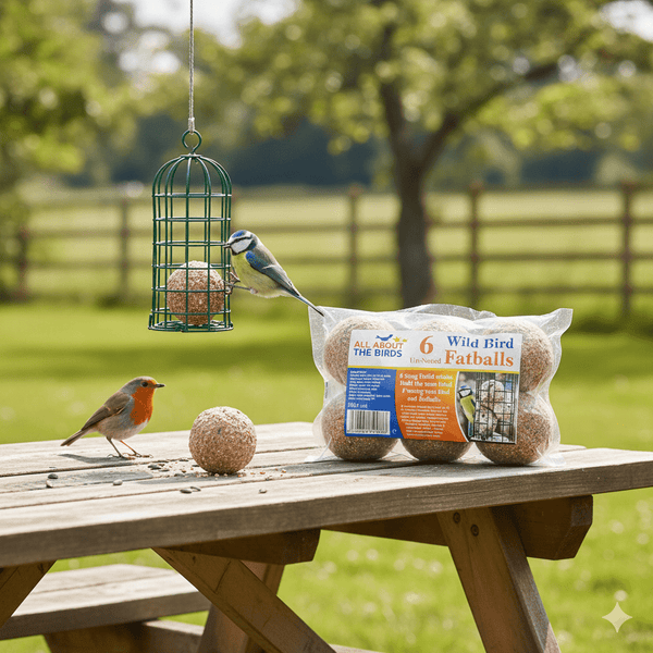 Wild Bird Fat Balls – High Energy All-Year Feed for Garden Birds | 480g Nutritious Suet Balls for Outdoor Feeding