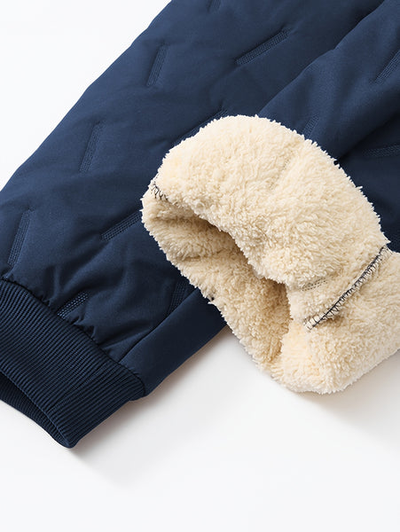 Two-Piece Men'S Casual Suit, Fleece-Lined And Thickened Men'S Jacket And Pants, Heavy And Thick Men'S Top And Bottom, Winter Sports Casual Zipper Cardigan Jacket, Fleece-Lined Warm Jacket, Lamb Fleece Lining, Couple'S Same Style for Men And Women