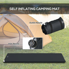 Self-Inflating Camping Sleeping Pad, Single Air Bed with Carry Bag