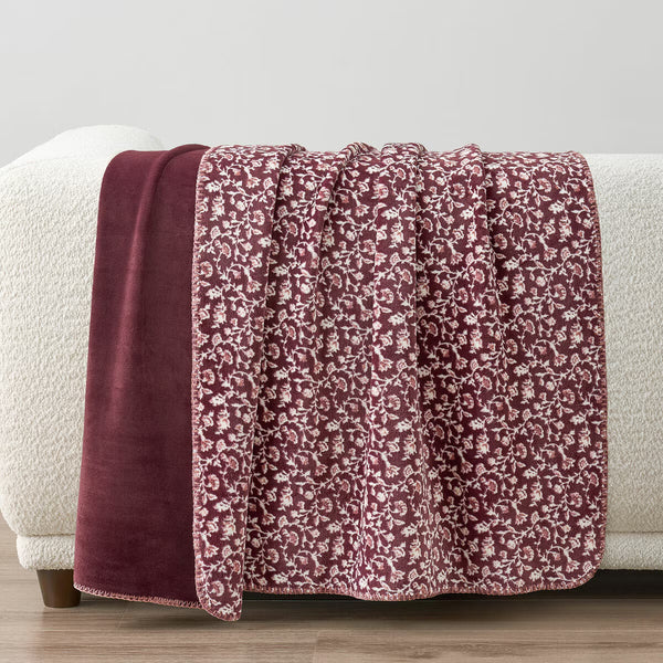 Casual Living Reversible Purple Plush Throw, 127 X 177 Cm