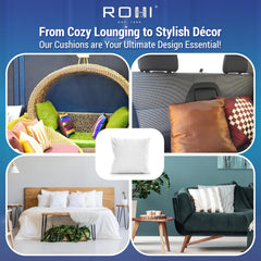 Rohi Soft Fluffy Cushion Pads Sofa Square Pillow Inserts, Home Decor Cushions, Decorative Bed Sofa