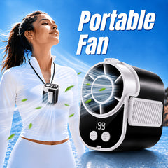 Portable Rechargeable Fan - 5-Speed Adjustable Personal Fan, Handheld Neck Hanging Waist Clip Fan, Compact Design for Home, Office, Camping, And Outdoor Activities, for Outdoor Camping Travel, For Outdoor Camping Travel