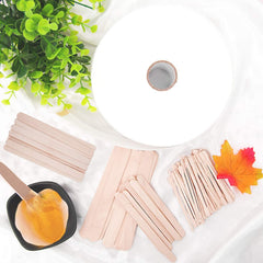 100pcs Wooden Waxing Sticks Spatulas For Hair Removal Smooth Applicator Sticks For Face Body And Eyebrow Wax