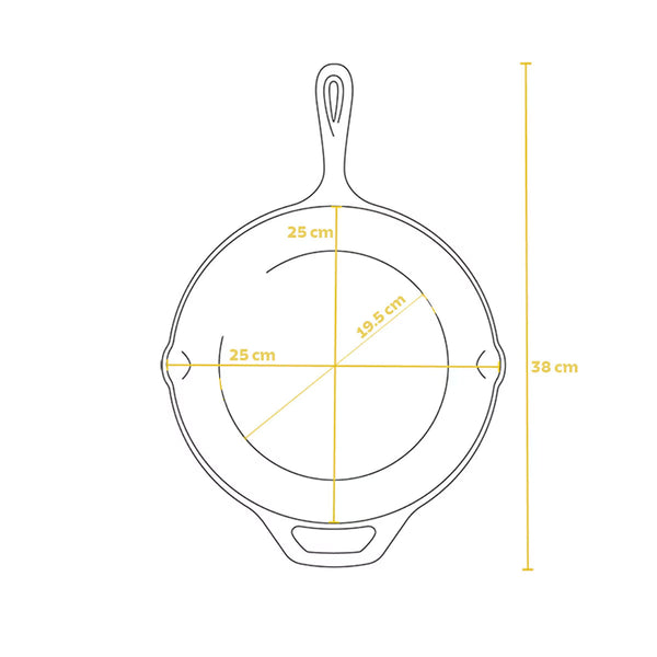 Tramontina Cast Iron Griddle Pan, 26Cm