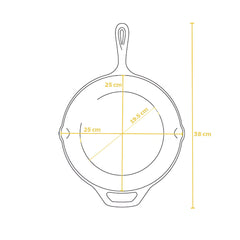 Tramontina Cast Iron Griddle Pan, 26Cm