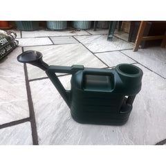 6.5L Green Large Garden Watering Can with Removable Sprinkler Rose Ergonomic Dual-Handle Design for Indoor & Outdoor Plants | UV-Protected Shatterproof Plastic