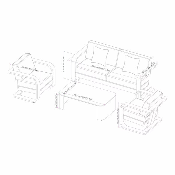 Sunvilla Gibson 4 Piece Deep Seating Set + Cover