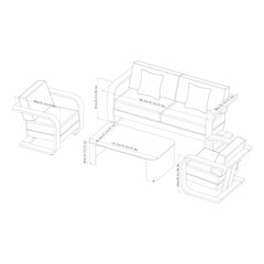 Sunvilla Gibson 4 Piece Deep Seating Set + Cover