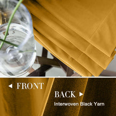 2pcs Premium Velvet Blackout Curtains – High-Quality Thermal Insulated Room Darkening Window Drapes, Light-Blocking Rod Pocket Curtains for Living Room Decor, Bedroom, Machine Washable Home Decorations