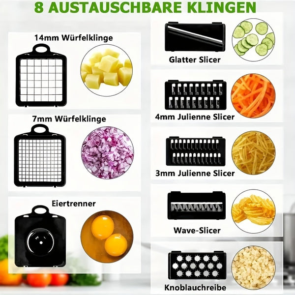 7-blade Manual Slicer Made of Stainless Steel Material for Household Fruits, Vegetables, Onions, Potatoes, Vegetable Separation and Cutting Tools, Kitchen Tools, Holiday Gifts