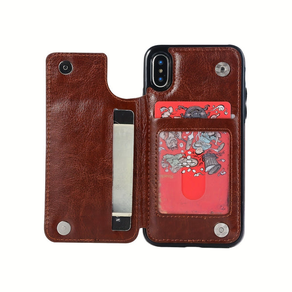 Phone Case: Compatible with iPhone 17 Promax/Pro/ Air, 16 Plus, 15, 14 Pro Max, 13, 12 and Galaxy S22/23/24/25 Plus Ultra FE.Perfect Gift. Wallet Case with Card Holder, Kickstand Card Slots Case, Double Magnetic Clasp and Durable Shockproof