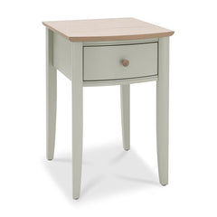 Bentley Designs Whitby Scandi Oak & Soft Grey One Drawer Nightstand, 2 Pack