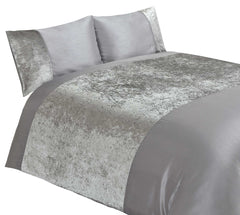 VelvetGlow Crushed Velvet Panel Duvet Cover Set – Luxury Shimmer Bedding with Soft Silky Finish | Glam Hotel-Style Bedroom Look | Easy-Care Polycotton | Single, Double, King & Super King Sizes | Includes Pillowcases | Fast UK Dispatch