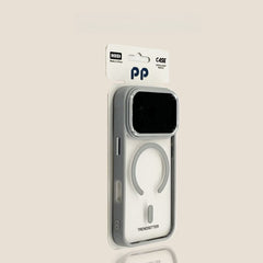 Phone Case - Transparent Premium Protective Case with Magnetic Attachment for Iphone 17 Pro Max Metal Lens