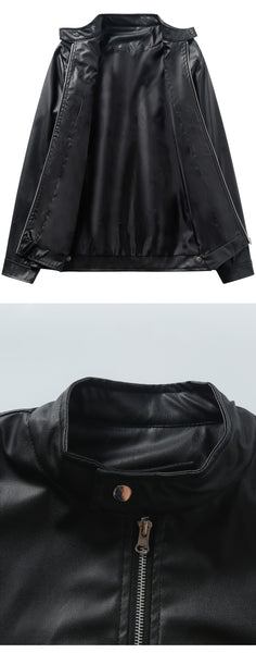 New Autumn/Winter Men's Jacket, European/American Style Motorcycle Jacket, Men's Stand Collar Windproof Winter Outerwear