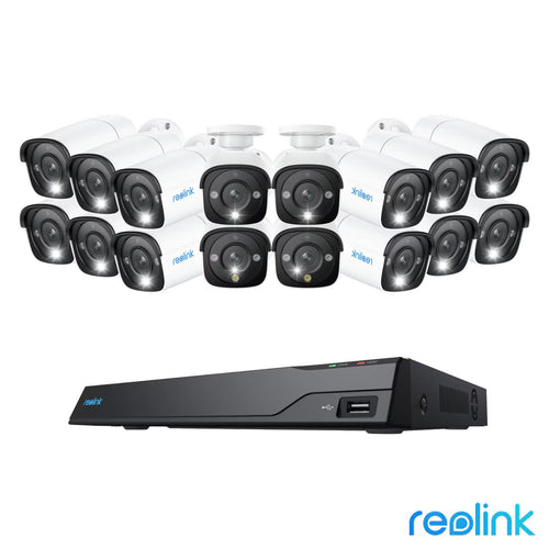 Reolink 12MP (4K+) UHD NVR Poe AI 16 X Channel / 16 X Bullet Camera Kit with 4TB HDD