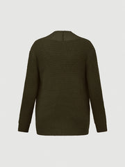 Men'S Casual Long-Sleeved Knitted Cardigan with Pockets in Autumn And Winter New Solid Color Style