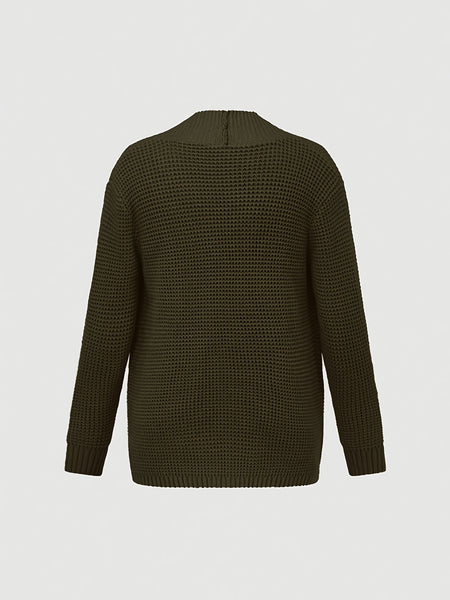 Men'S Casual Long-Sleeved Knitted Cardigan with Pockets in Autumn And Winter New Solid Color Style