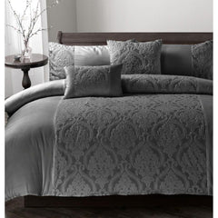 Damask Velvet Duvet Cover Set – Luxury Soft Velvet Fabric with Elegant Pattern, Warm and Cozy Bedding Set, Durable and Easy Care