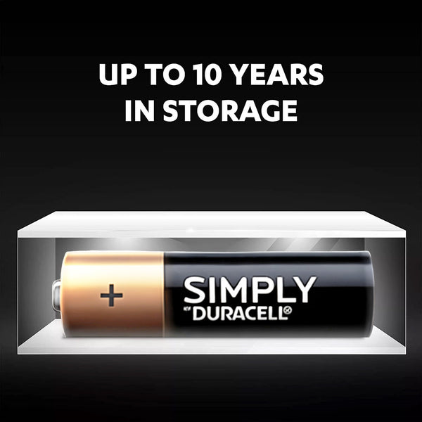24 Pack Duracell Simply AA & AAA Alkaline Batteries Combo – 12 AA + 12 AAA Batteries Long Lasting Leak Resistant Power for Household Devices, Remotes, Toys & Electronics