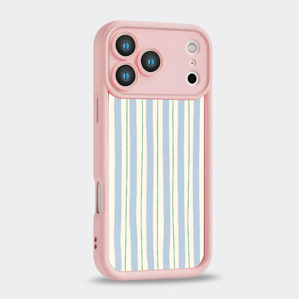 Phone Case: Phone Case - Protect Your Phone with a Soft Pink Case Featuring a Blue And White Striped Pattern, UV Printed. for iPhone 17 Air/16/15/14/13/12/11/Plus/Pro/Pro Max and Galaxy S, A Series/XIAOMI/MOTO/PIXEL.Gift for Friends, Boys