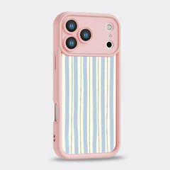 Phone Case: Phone Case - Protect Your Phone with a Soft Pink Case Featuring a Blue And White Striped Pattern, UV Printed. for iPhone 17 Air/16/15/14/13/12/11/Plus/Pro/Pro Max and Galaxy S, A Series/XIAOMI/MOTO/PIXEL.Gift for Friends, Boys