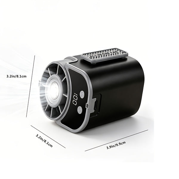 Wall-mounted Fan, USB Rechargeable Five-speed Adjustable Multi-function Electric Fan, Silent And Fast Cooling And Dehumidifying High-speed Fan, Handheld Mini with Hanging Strap for Wearing Around The Waist, for Travel And Outdoor Use., for Outdoor