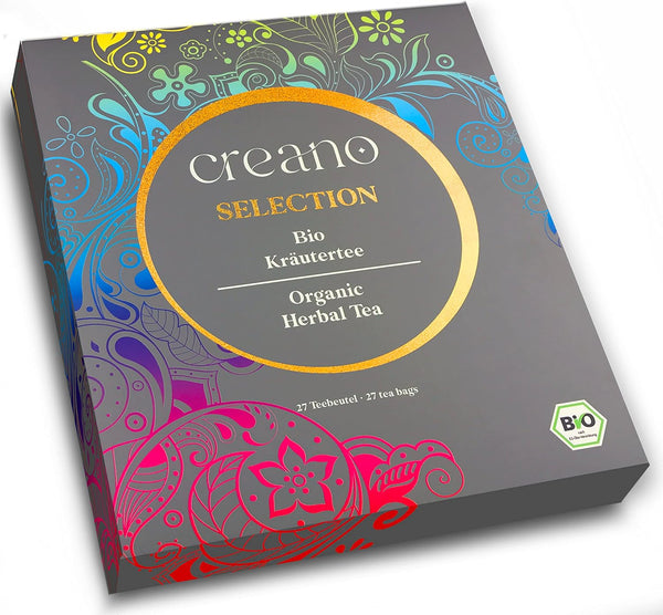 Creano Organic Herbal Tea Gift Set - 27 Organic Tea Bags in 9 Different Varieties - Tea Sampler - 54G*