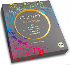 Creano Organic Herbal Tea Gift Set - 27 Organic Tea Bags in 9 Different Varieties - Tea Sampler - 54G*