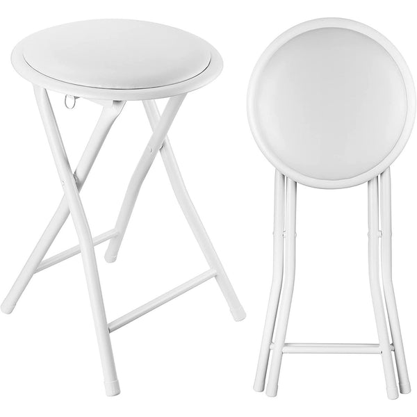 Standard Folding Stool – Durable & Compact Seating Solution Foldable Lightweight Portable - Available in Black or White