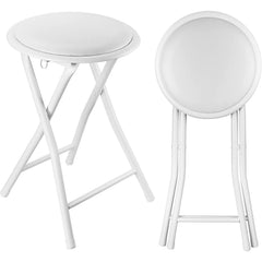 Standard Folding Stool – Durable & Compact Seating Solution Foldable Lightweight Portable - Available in Black or White