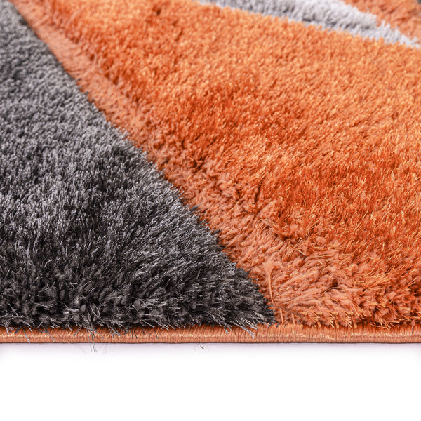 Luxury Soft Shaggy Area Rug – Modern Non-Shedding Geometric Triangles Design, High-Pile Plush Living Room Carpets, Large Thick Rug for Bedroom, Kitchen, Lounge & Home Décor – Contemporary Floor Rug & Mats
