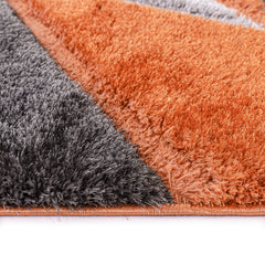 Luxury Soft Shaggy Area Rug – Modern Non-Shedding Geometric Triangles Design, High-Pile Plush Living Room Carpets, Large Thick Rug for Bedroom, Kitchen, Lounge & Home Décor – Contemporary Floor Rug & Mats