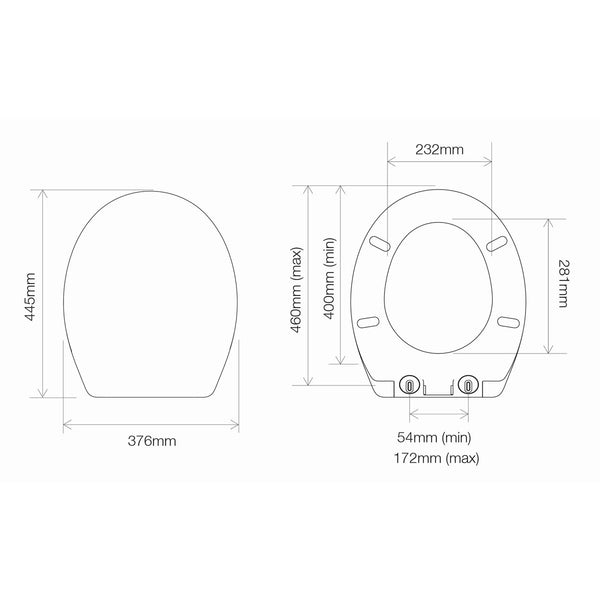 Tavistock Alaska Soft Close Thermoset Toilet Seat with Concealed Hinge Mechanism