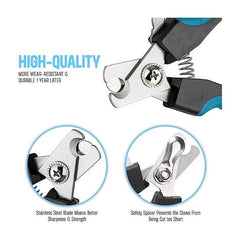 Or. Dog Nail Clippers for Large, Medium and Small Breed Professional Pet Nail Clipper Suitable for Cats, Rabbits and Guinea Pigs With Safety Lock and Protective Guard to Avoid Over Cutting