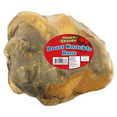 Munch & Crunch Roast Knuckle Bone Dog Treat 50g – Natural Meaty Chew Bone for Dogs | Long-Lasting Roasted Bone Treat for Chewing, Dental Care & Rewarding