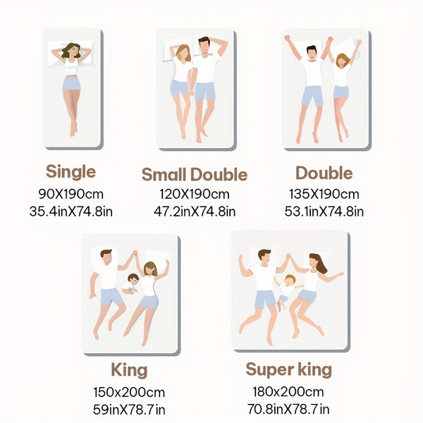 Single/Small Double/Double/King 20cm/25cm Comfortable Mattress, Rhombus White, Medium Firm Mattress 7 Layerss, No-Noise Innerspring Pocket Springs, Suitable for Bedroom, Breathable, Relaxing, Bedroom Furniture, Christmas Decorations Mattress In A Box