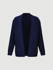 Men'S Casual Long-Sleeved Knitted Cardigan with Pockets in Autumn And Winter New Solid Color Style