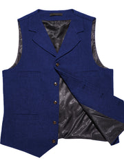 Men'S Vest Retro Fashion Groom Wedding Party Vest Men'S Herringbone Casual Business Waistcoat