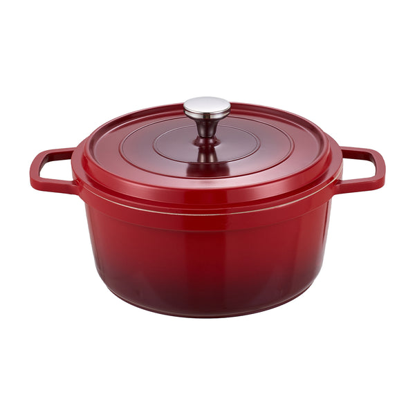 20cm/24cm Enamel Stew Pot, Double-Handled Non-Stick Soup Pot for Instant Noodles and Daily Cooking, Suitable for Gas Stove and Induction Cooker, White/Green/Red