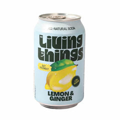 Living Things Lemon & Ginger Biotic Soda, 12 X 330Ml