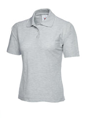 Uneek Clothing UC106 Women's Classic Short-Sleeved Poloshirt - Uniform, Casual or Office Wear | 50/50 Cotton Polyester | Plain Tee Top for Ladies, Side Vents