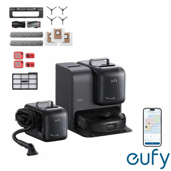 Eufy Omni E28 with Exclusive Accessory Kit Bundle, Robot Vacuum & Mop, All-In-One Station, & Portable Deep Cleaner