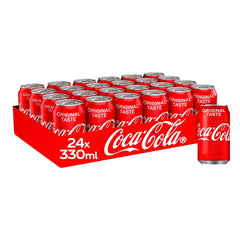 Coca-Cola Original Taste EU Can 330ML -Pack of 24 Beverage Soft Drink Cold
